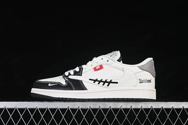All categories Air Jordan Jordan series basketball shoes Air Jordan 1 Low High-end customized low-top sneakers Air Jordan Low AJ1 Joe 1UN joint beige and black gray stitching High-end customized low-top retro basketball shoes JW1188-169